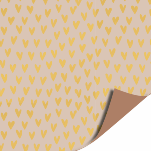 Dubbelzijdig inpakpapier | Lots of love gold