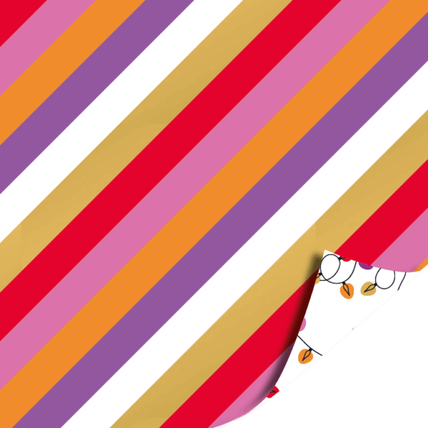 Dubbelzijdig inpakpapier | Christmas lights - Afbeelding 2