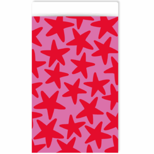 Inpakzakje | Stars pink/red
