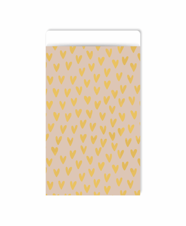Dubbelzijdig inpakpapier | Little stars beige/gold - Afbeelding 3