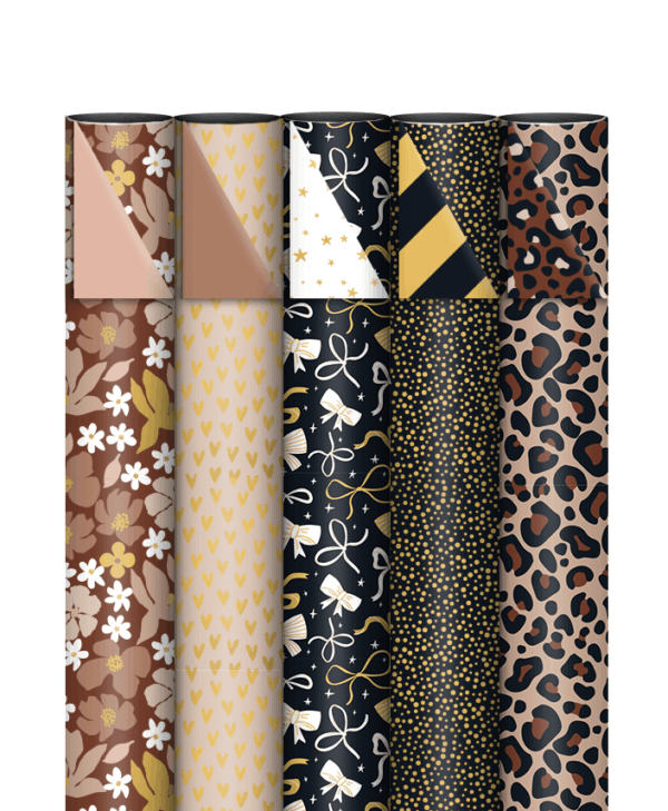 Dubbelzijdig inpakpapier | Leopard beige - Afbeelding 4
