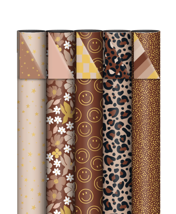 Dubbelzijdig inpakpapier | Leopard beige - Afbeelding 5