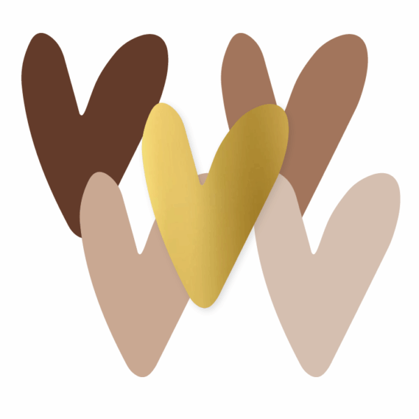 Sticker | Hart natural kleuren (5 varianten)