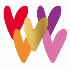 Sticker | Harten div. kleuren (5 varianten)