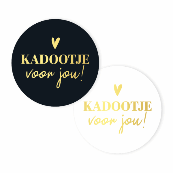 Sticker | Kadootje voor jou zw/wit