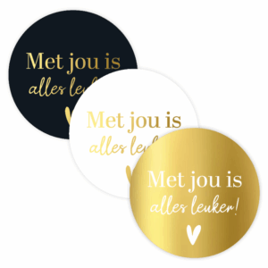 Sticker | Met jou is alles leuker (3 varianten)