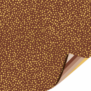 Dubbelzijdig inpakpapier | Luxury dots mokka