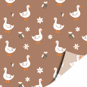 Dubbelzijdig inpakpapier | Goose brown