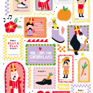 Stickervel Sint