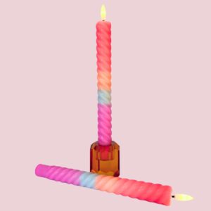 LED kaars Swirl gekleurd