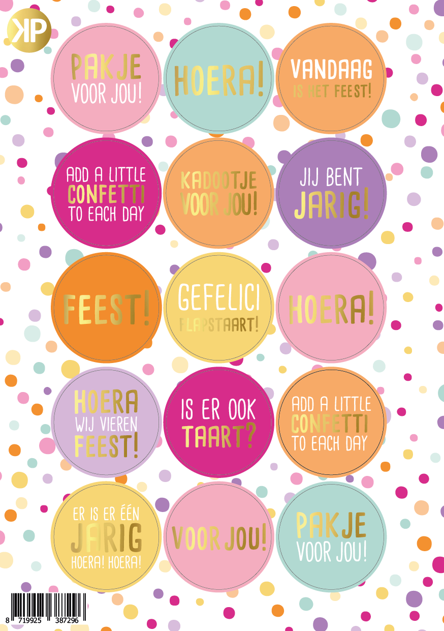 Stickervel | Confetti feest