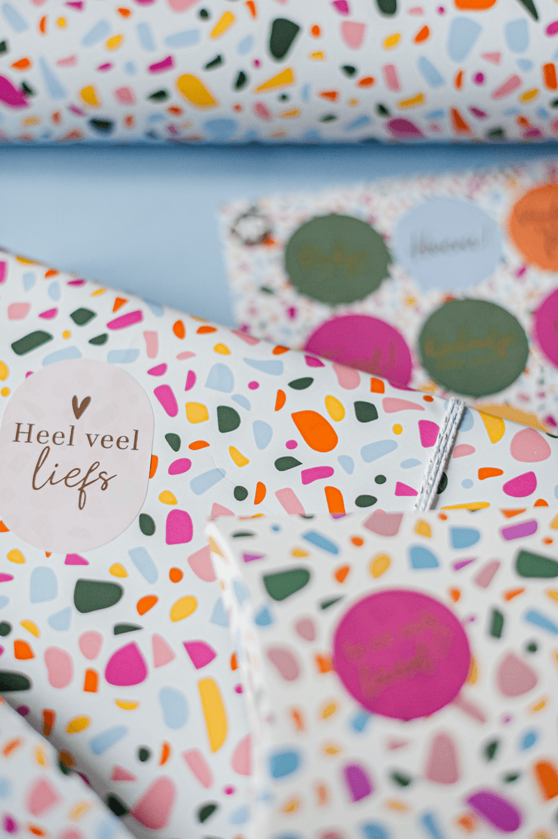 Dubbelzijdig inpakpapier | Terrazzo - Afbeelding 3